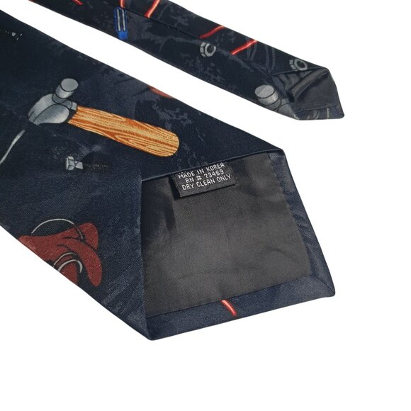 Looney Tunes Neck Tie Taz Cartoon Character Power Tools Fun Design Novelty Gift - Picture 5 of 5